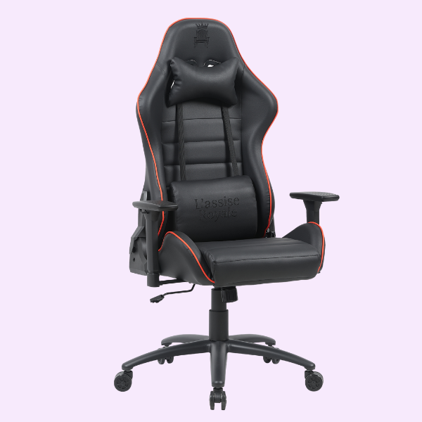 Pikowany Fotel Biurowy Gamingowy Black Red